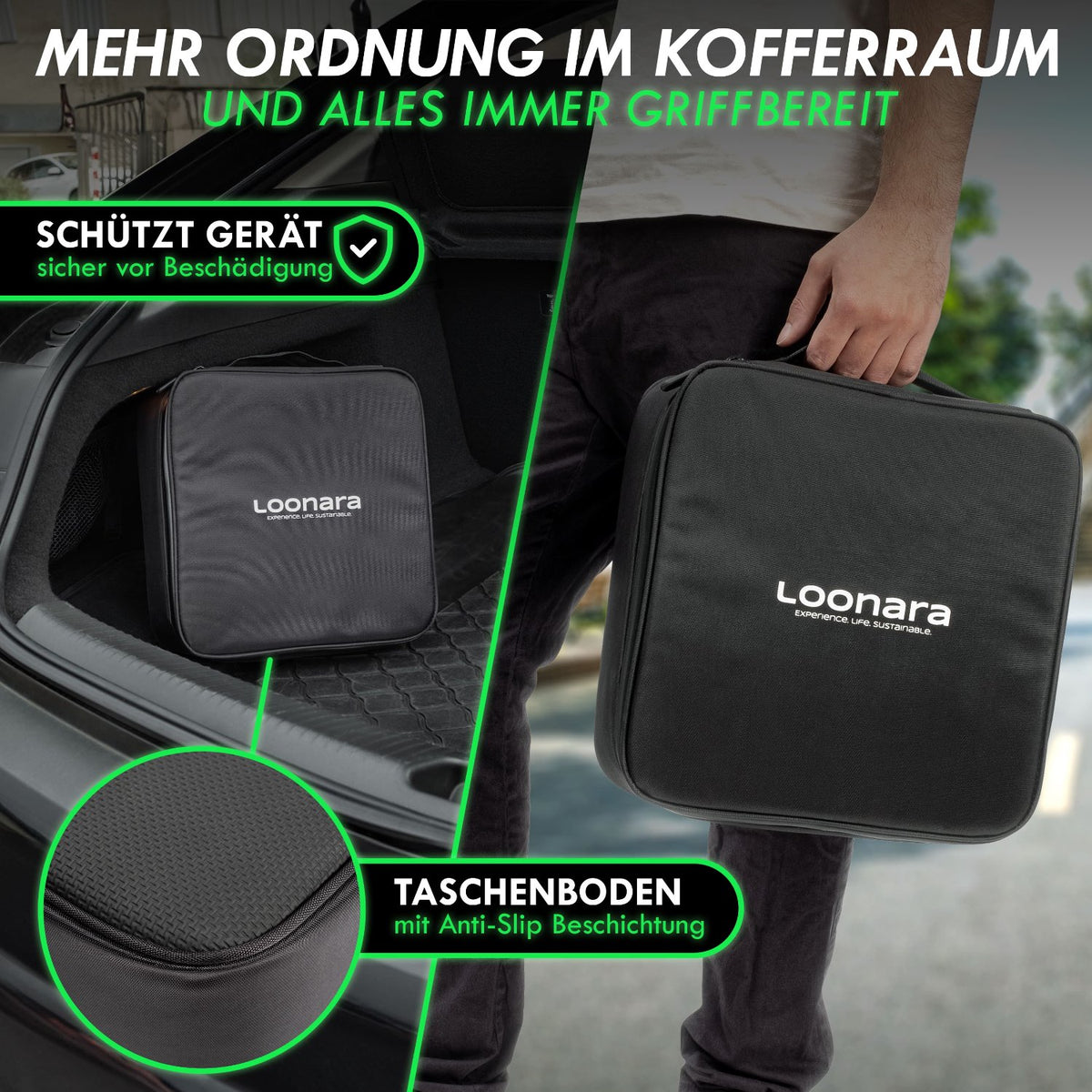 loonara Typ 2 Ladekabel 22kW [schwarz] - Mode 3 Ladekabel nach IEC 62196 Standard - passend für dein Elektroauto