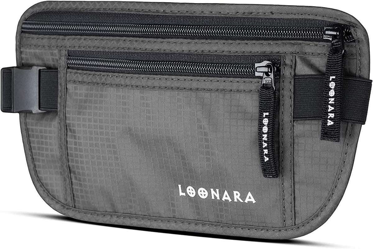 Flache Bauchtasche mit RFID Schutz von loonara